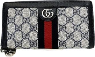 Gucci Pre-owned Wallets, female, Multicolor, Size: ONE SIZE Pre-owned Ophidia GG Supreme Wallet