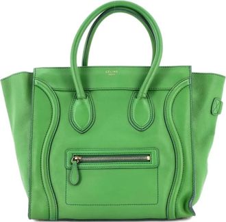 Celine Luggage Bag Smooth Leather Mini tote bag - Groen