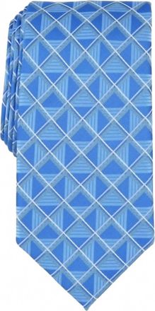 Perry Ellis Mens Karmen Grid Tie In Blue
