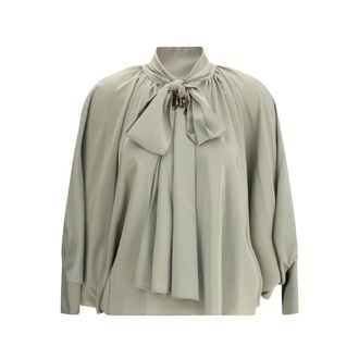 Max Mara Silk Blouse with Batwing Sleeves