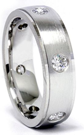 Pompeii3 Mens 3/4ct 14K White Gold Diamond Wedding Band Ring