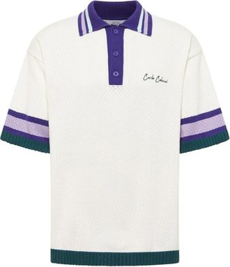 Carlo Colucci Match Point Faulhaber Mesh Polo - Heren - Polos - Wit - M - Katoen - Tops