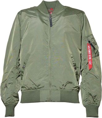 Alpha Industries Ma-1 Tt Bomber Jacket In Green Nylon