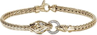 John Hardy 14kt geelgouden Naga armband met diamant