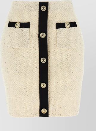 Self Portrait sequin knit mini skirt