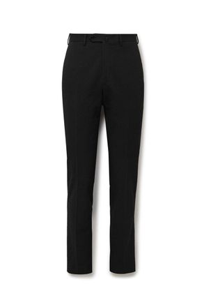 De Petrillo Slim-Fit Cotton-Blend Seersucker Suit Trousers