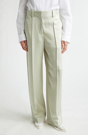 Jil Sander Fluid Tailored Pants in Pastel Green at Nordstrom, Size 6 Us