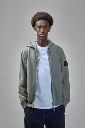 Stone Island Regular Fit Hooded Zip-Up Sweatshirt
