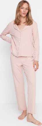 Trendyol Vrouwen Kraag Pyjama Set 2 pak