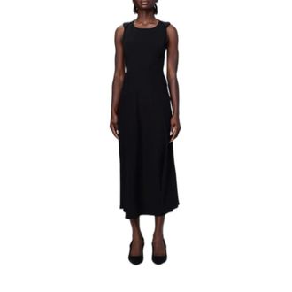 A|X Armani Exchange Cr&ecirc;pe Midi Jurk - Dames - Jurken - Zwart - Maat: XS Poliester