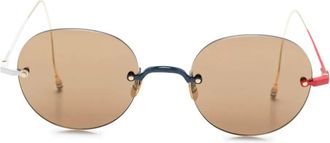 Thom Browne Occhiali da sole tondi - Oro