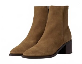 La Canadienne Womens Julieta Stacked Block Heel Boots In Toffee Suede