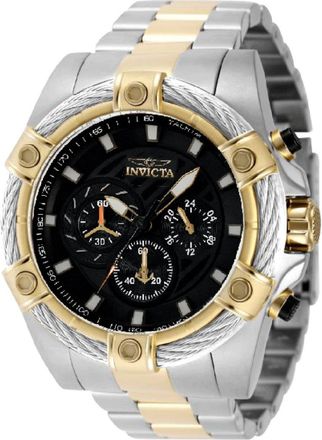 Invicta Bolt 69801 Herenhorloge - Quartz Uurwerk - Staal met Zwarte Wijzerplaat - 52 mm