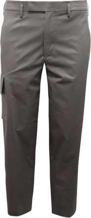 Neil Barrett Broeken, Heren, Grijs, XL, Katoen, Nate Skinny Cargo Broek Tech Katoen