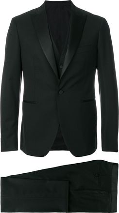 Tagliatore three piece suit - men - Cupro/Virgin Wool - 52 - Black