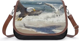 Generic Bald Eagle1 Albatross Small Womens Crossbody Bags Shoulder Handbag with Adjustable Strap for Travel