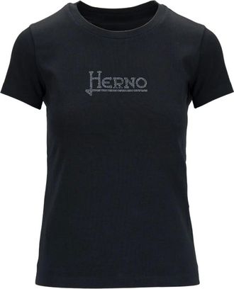 Herno Dames, Tops, Zwart, Maat: XS Katoen