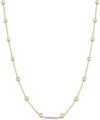 Sabrina Designs 14K 0.29 Ct. Tw. Diamond Station Necklace