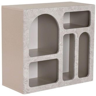 Vente-Unique Consolle con 5 nicchie Effetto marmo Grigio LUELA