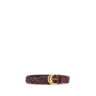 Etro Belts, female, Purple, 90 CM, Woven Leather Belt