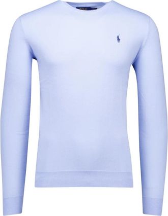 Polo Ralph Lauren Lichtblauwe Trui - Heren - Ronde hals truien - Blauw - S - Truien & Vesten