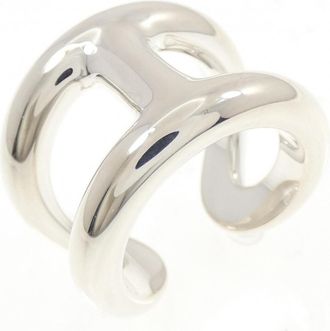 Herm&egrave;s Silver Silver 925 Band Ring (Pre-Owned)