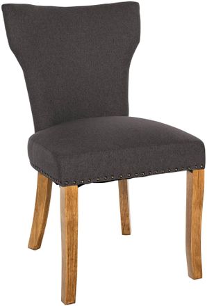 Clp Silla De Comedor Zadar En Tela Gris Oscuro Antiguo Claro