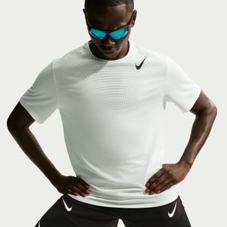 Nike Mens AeroSwift Dri-FIT ADV Short-Sleeve Running Top in White | HJ3377-121