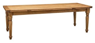 Biscottini International Biscottini - Mesa Estilo Country Madera Maciza De Tilo Acabado Con Efecto Natural