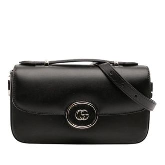 Gucci Pre-owned Shoulder Bags, female, Black, Size: ONE SIZE Pre-owned Leather Shoulder Bag