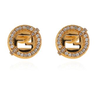 Fendi Earrings, female, Yellow, Size: ONE SIZE EverRound Earrings