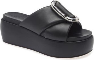 Marc Jacobs The Pop J Marc Platform Wedge Slide Sandal in Black at Nordstrom, Size 41