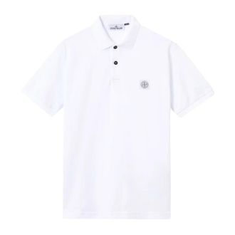 Stone Island Polo met kompas-patch - Heren - Polos - Wit - 3XL - Katoen - Tops