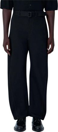 Christophe Lemaire Twisted Pants - Heren - Wijde Broeken - Zwart - M - Katoen - Broeken