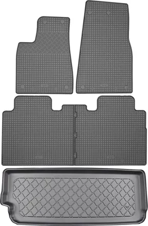 OEM Juego De Alfombrillas De Goma Para Coche Y Alfombrilla Para Maletero Para Tesla X Suv (5 Puertas) A Partir Del 18/10/2016
