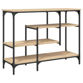 vidaXL Mesa Consola Con Estantes Roble Sonoma 100x35x75 Cm Vidaxl