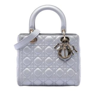 Dior Pre-owned Lady Handbag - Dames - Pre-owned - Grijs - Maat: ONE Size Leer