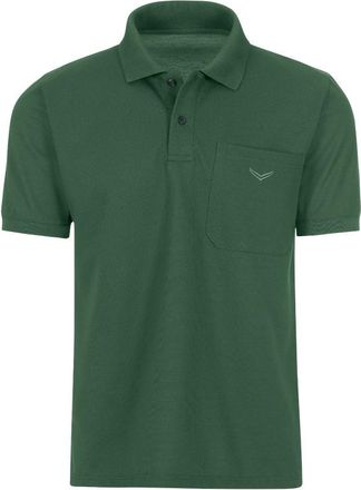 Trigema Poloshirt TRIGEMA TRIGEMA Polohemd mit Brusttasche, Damen, Gr. 4XL, gr&uuml;n (efeu), Piqu&eacute;, 100% Baumwolle, Basic, normal, ohne Ausschnitt, Shirts Poloshi