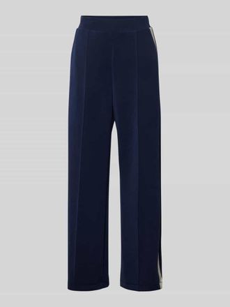 Rich & Royal Straight Leg Stoffhose mit Galonstreifen in Marine, Gr&ouml;&szlig;e 40