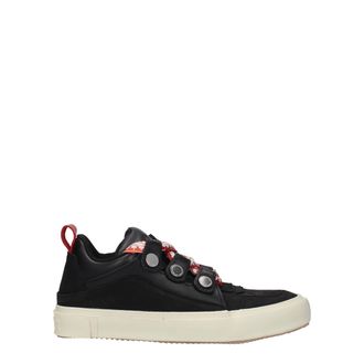 Marcelo Burlon Black Leather Low Top Mens Sneakers