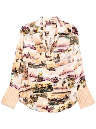 Camilla Pyjamashirt - Paars