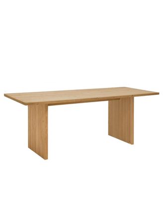 Deco Wood Mesa de comedor de madera maciza en tono medio de 200x75cm