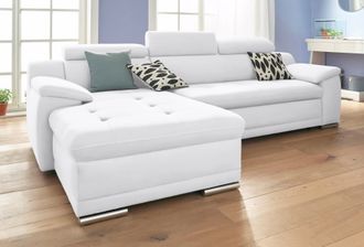 Sit&more Ecksofa »Andiamo L-Form« wahlweise mit Bettfunktion, inklusive Kopfteilverstellung