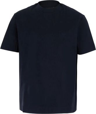 Emporio Armani Katoenen T-shirt met ronde hals - Heren - T-shirts - Blauw - M - Katoen - Tops