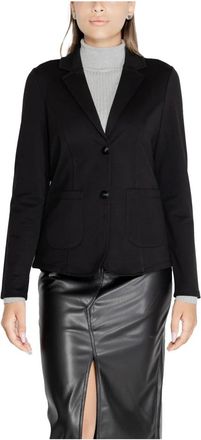 Street One Zwarte Lapel Blazer met Voorzakken - Dames - Blazers - Zwart - L - Jassen
