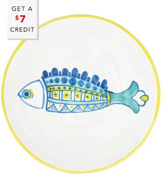 Vietri Vietri Elbas Fish Dotted Fin Salad Plate With $7 Credit