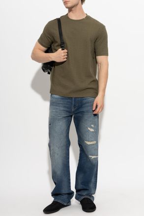Emporio Armani T-shirt With Monogram, Mens, Green