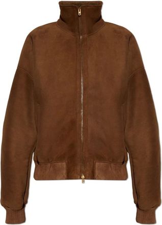 Acne Studios Chaqueta Bomber de Piel de Borrego - Jackets - Mujer - Marr&oacute;n - XS