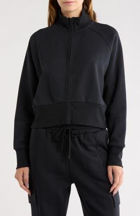 Zella Feather Fleece Track Jacket in Black at Nordstrom Rack, Size X-Small
