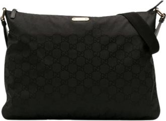 Gucci Pre-owned Cross Body Bags, female, Black, Size: ONE SIZE Pre-owned Nylon Crossbody Bag